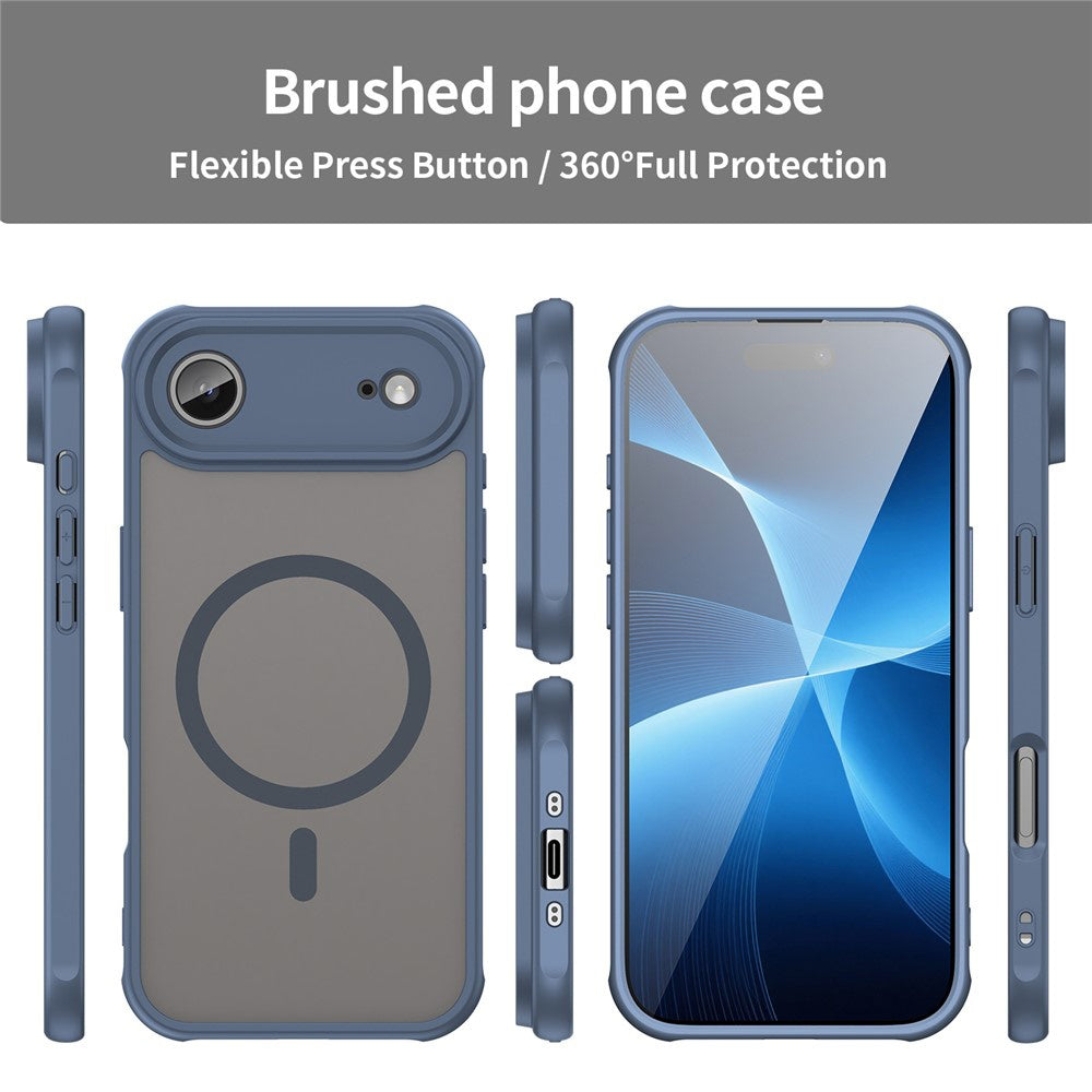 Husa MagSafe pentru Apple iPhone 17 Air, Techsuit, HaloFrost II, Bleumarin