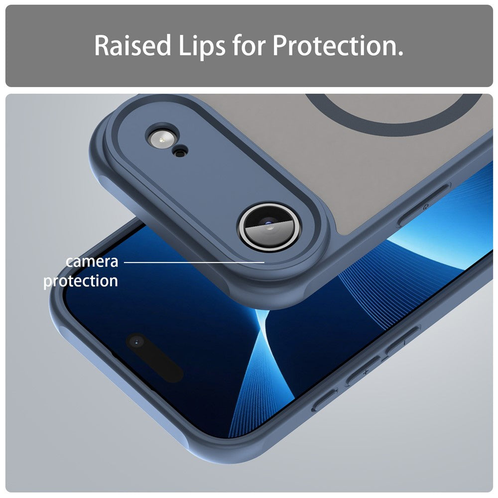 Husa MagSafe pentru Apple iPhone 17 Air, Techsuit, HaloFrost II, Bleumarin