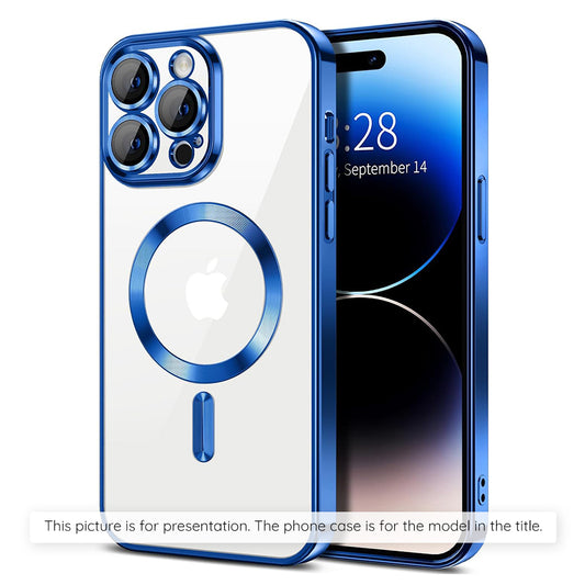 Husa MagSafe pentru Apple iPhone 17 Air, Techsuit, Luxury Crystal, Albastra