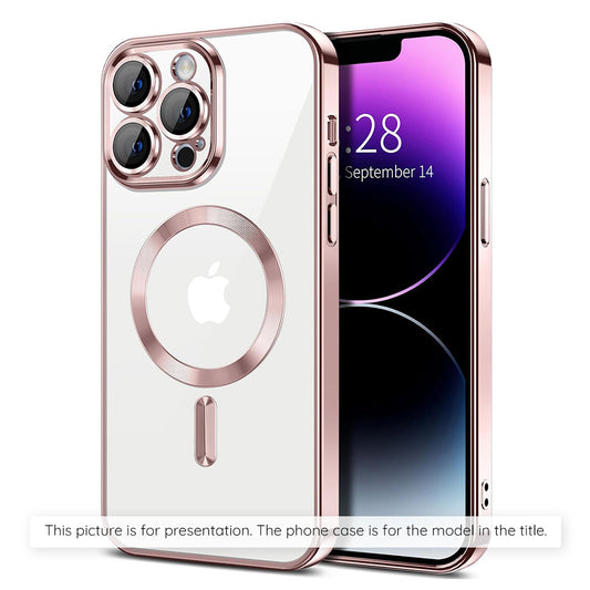 Husa MagSafe pentru Apple iPhone 17 Air, Techsuit, Luxury Crystal, Roz