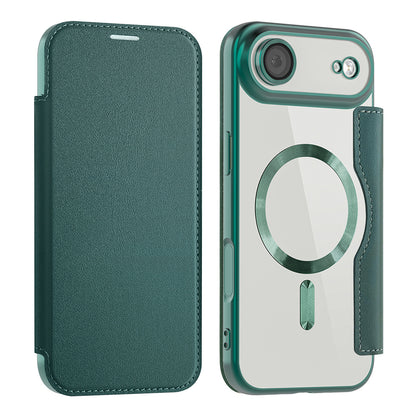 Husa MagSafe pentru Apple iPhone 17 Air, Techsuit, SmartMag Book, Verde