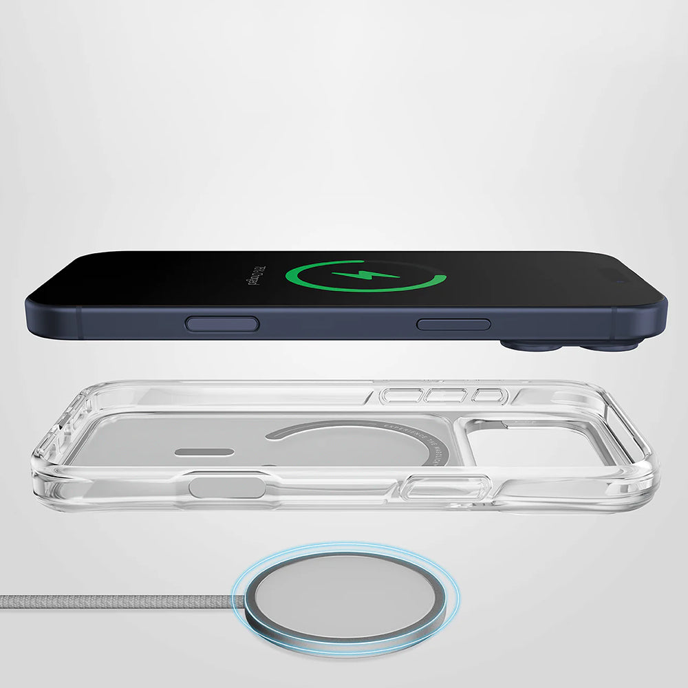 Husa MagSafe pentru Apple iPhone 17 Air, UNIQ, LifePro Xtreme MagClick, Transparenta