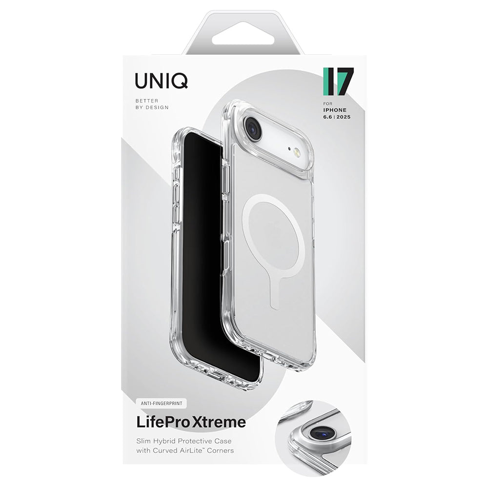 Husa MagSafe pentru Apple iPhone 17 Air, UNIQ, LifePro Xtreme MagClick, Transparenta