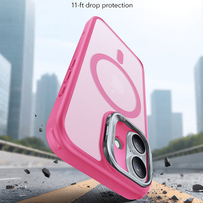 Husa MagSafe pentru Apple iPhone 17, ESR, Classic Hybrid Kickstand, Roz Satinata
