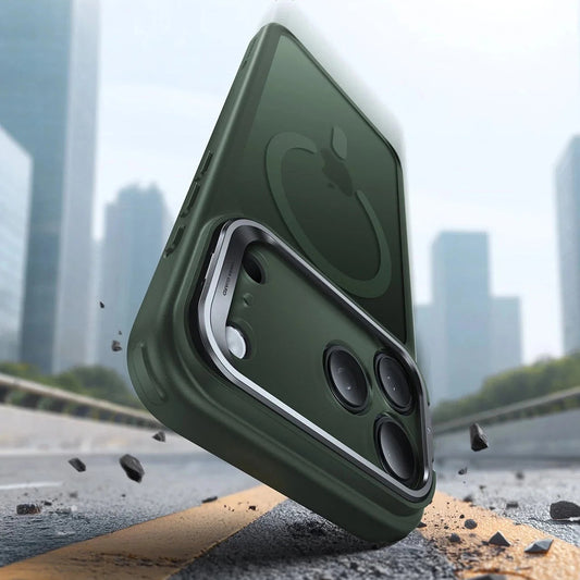 Husa MagSafe pentru Apple iPhone 17, ESR, Classic Hybrid Kickstand, Verde Satinata