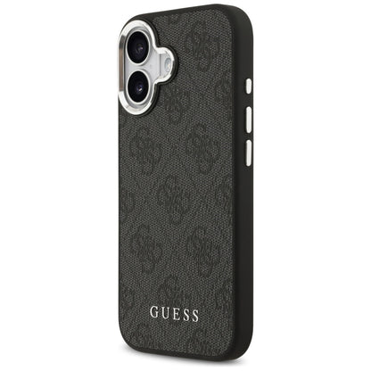 Husa MagSafe pentru Apple iPhone 17, Guess, 4G Classic Logo, Neagra