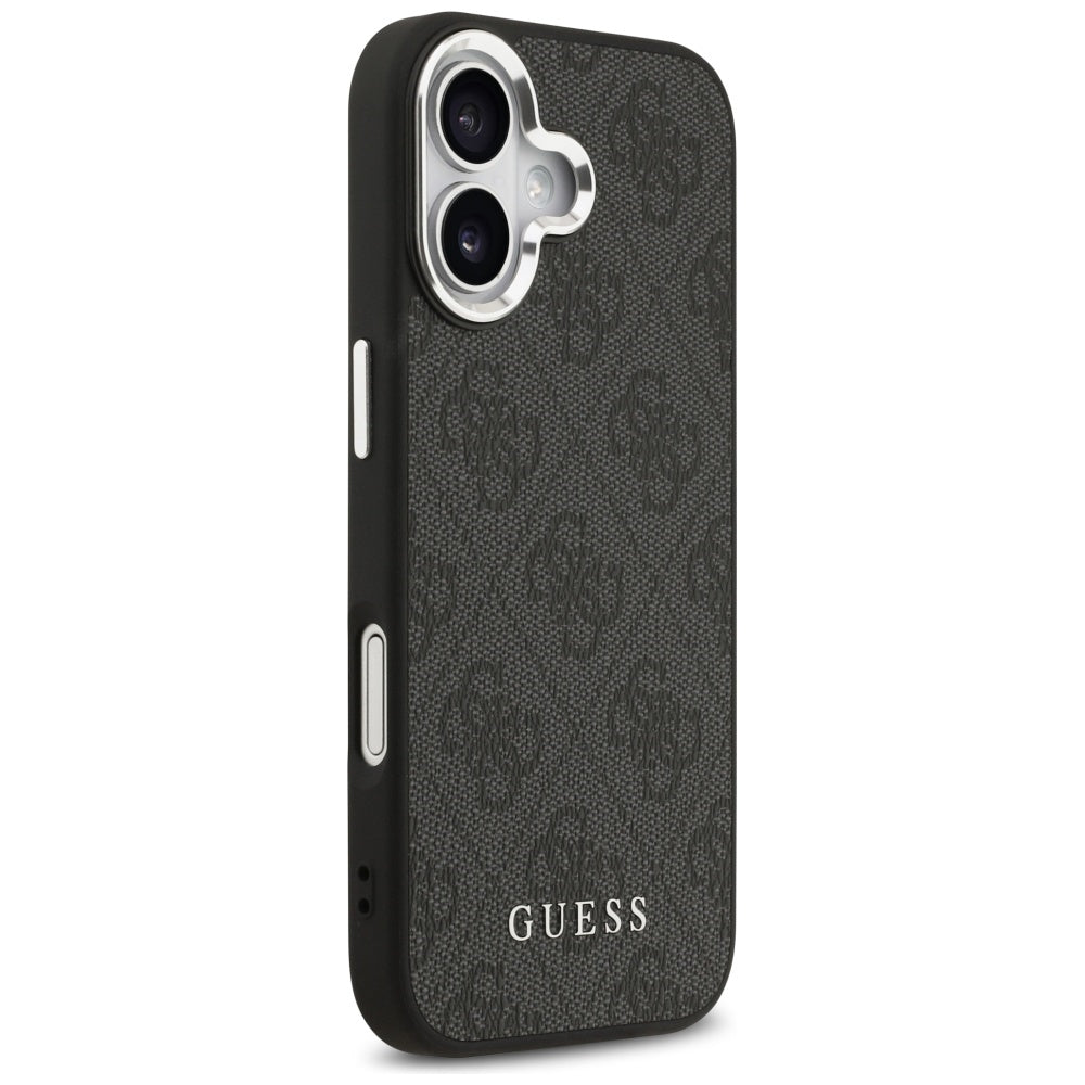Husa MagSafe pentru Apple iPhone 17, Guess, 4G Classic Logo, Neagra