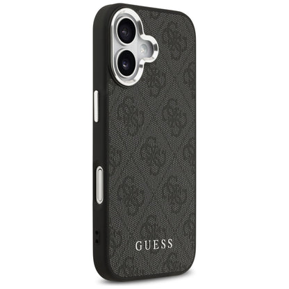 Husa MagSafe pentru Apple iPhone 17, Guess, 4G Classic Logo, Neagra