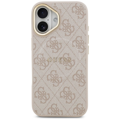 Husa MagSafe pentru Apple iPhone 17, Guess, 4G Classic, Roz