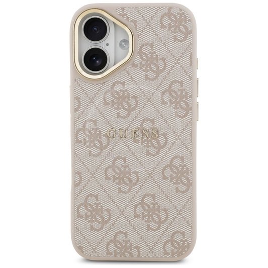 Husa MagSafe pentru Apple iPhone 17, Guess, 4G Classic, Roz