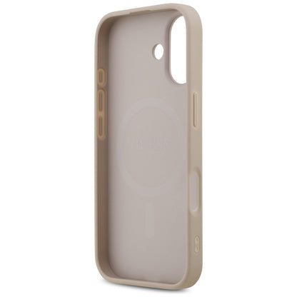 Husa MagSafe pentru Apple iPhone 17, Guess, 4G Printed Stripes, Roz