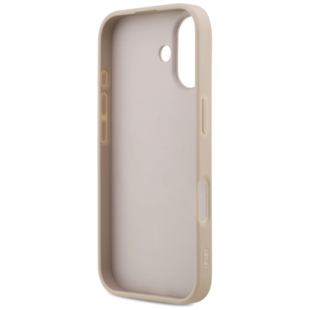 Husa MagSafe pentru Apple iPhone 17, Guess, 4G Ring Classic Logo, Roz