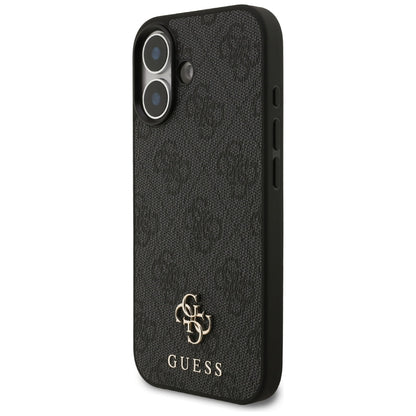 Husa MagSafe pentru Apple iPhone 17, Guess, 4G Small and Classic Logo, Neagra