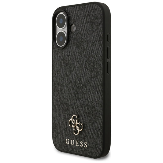 Husa MagSafe pentru Apple iPhone 17, Guess, 4G Small and Classic Logo, Neagra