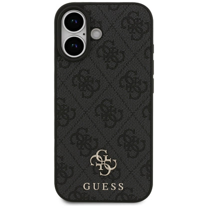 Husa MagSafe pentru Apple iPhone 17, Guess, 4G Small and Classic Logo, Neagra