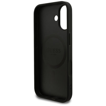 Husa MagSafe pentru Apple iPhone 17, Guess, 4G Small and Classic Logo, Neagra