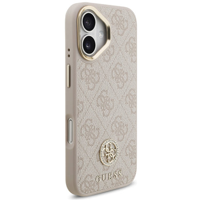 Husa MagSafe pentru Apple iPhone 17, Guess, 4G Strass Logo, Roz