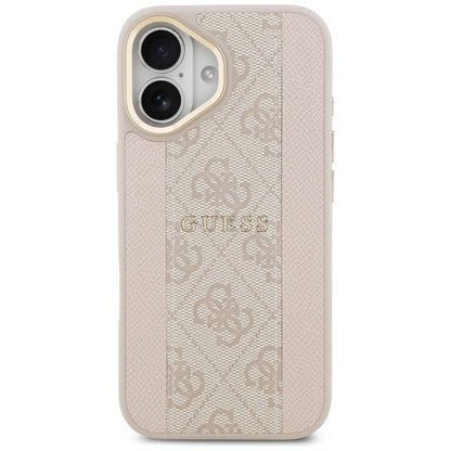 Husa MagSafe pentru Apple iPhone 17, Guess, 4G Stripe, Roz
