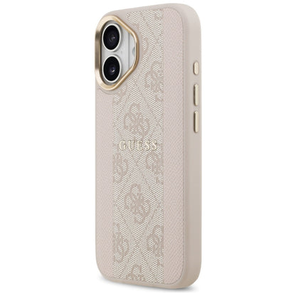Husa MagSafe pentru Apple iPhone 17, Guess, 4G Stripe, Roz
