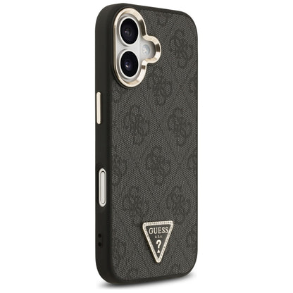Husa MagSafe pentru Apple iPhone 17, Guess, 4G Triangle Diamond Logo, Neagra