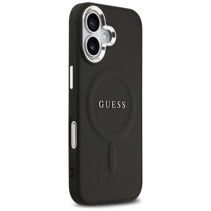 Husa MagSafe pentru Apple iPhone 17, Guess, Classic Logo, Neagra