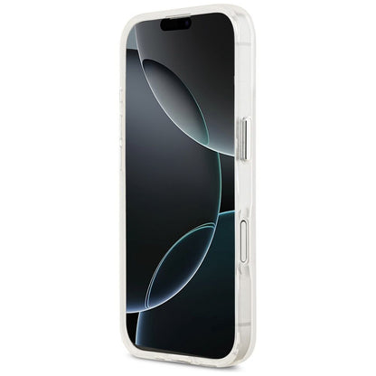 Husa MagSafe pentru Apple iPhone 17, Guess, IML Gradient Triangle Logo, Transparenta