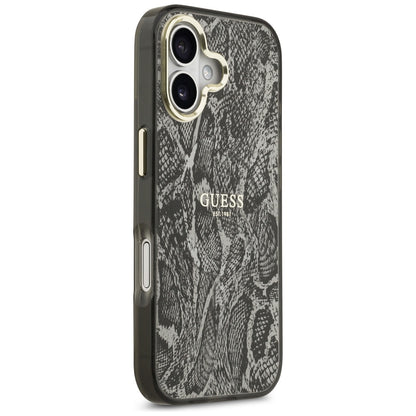 Husa MagSafe pentru Apple iPhone 17, Guess, Python Pattern, Neagra