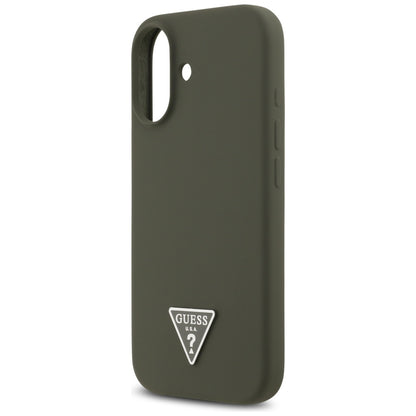 Husa MagSafe pentru Apple iPhone 17, Guess, Triangle Logo, Kaki