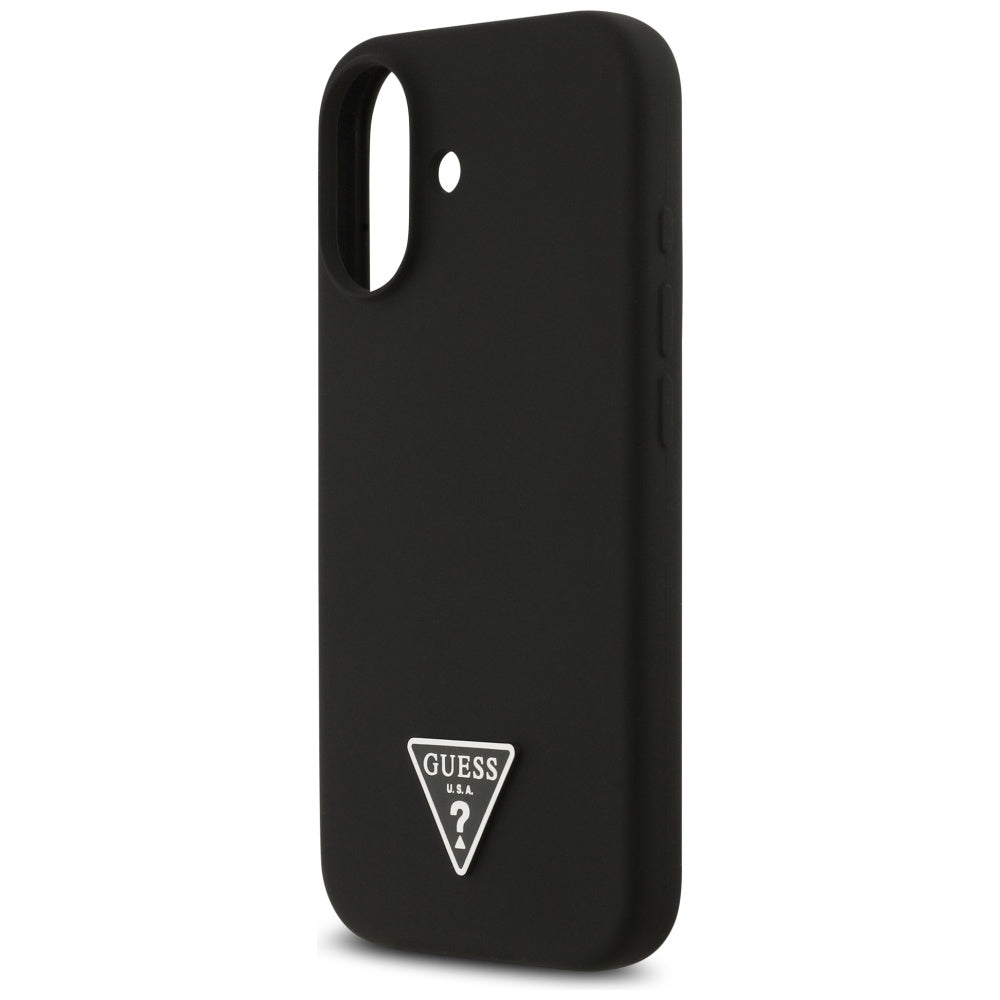 Husa MagSafe pentru Apple iPhone 17, Guess, Triangle Logo, Neagra