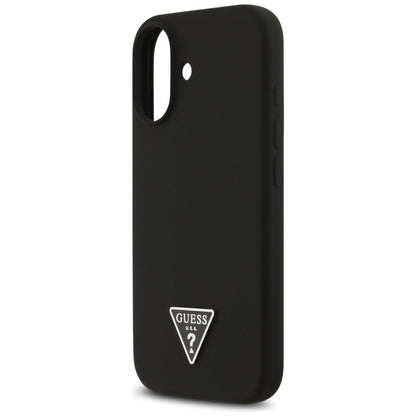 Husa MagSafe pentru Apple iPhone 17, Guess, Triangle Logo, Neagra
