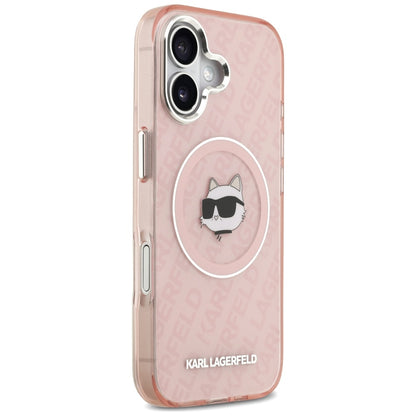 Husa MagSafe pentru Apple iPhone 17, Karl Lagerfeld, IML Choupette`s Head, Roz