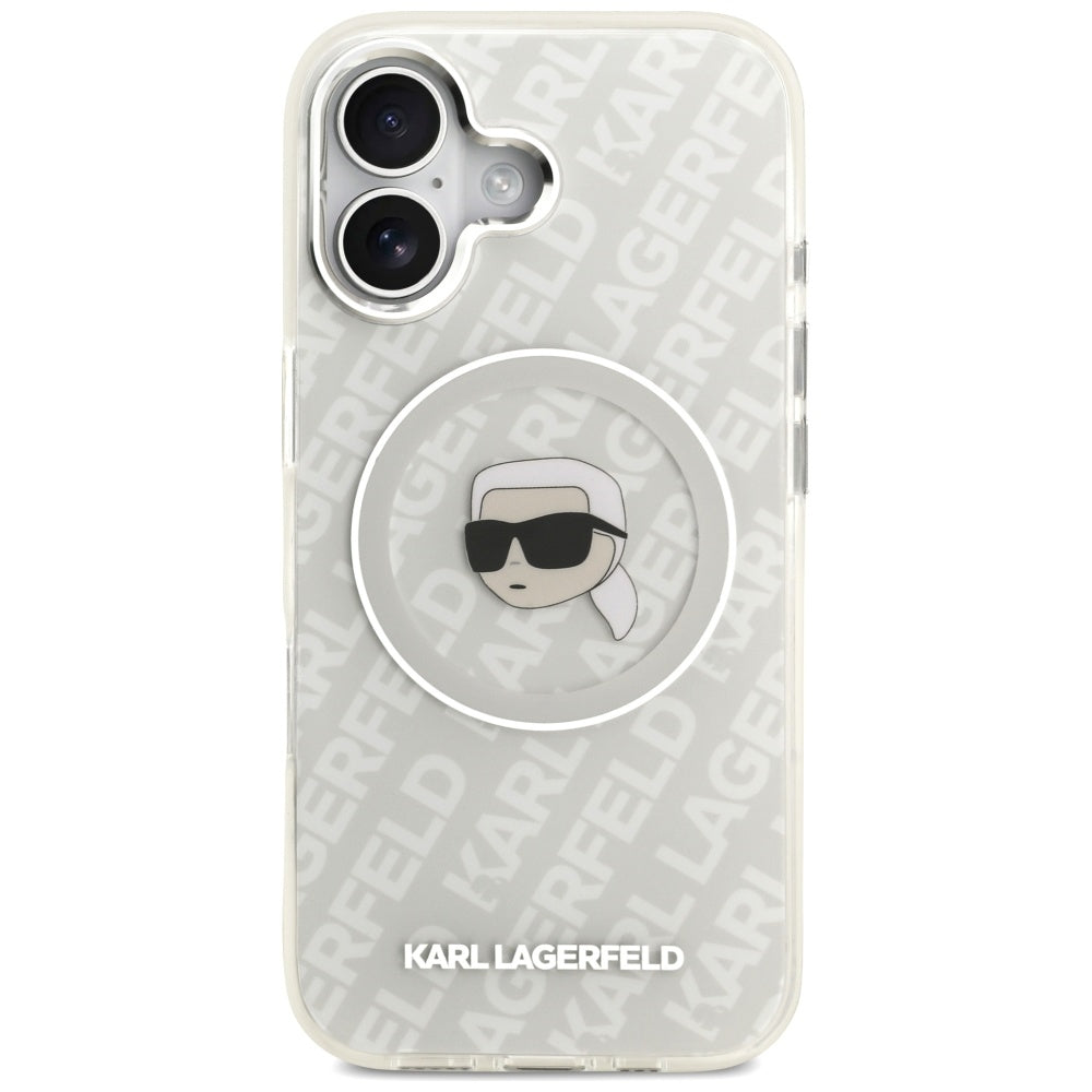 Husa MagSafe pentru Apple iPhone 17, Karl Lagerfeld, IML Karl`s Head, Gri