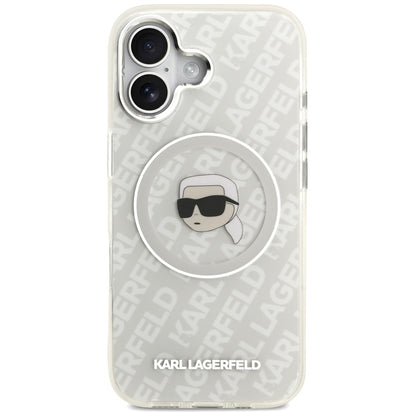 Husa MagSafe pentru Apple iPhone 17, Karl Lagerfeld, IML Karl`s Head, Gri