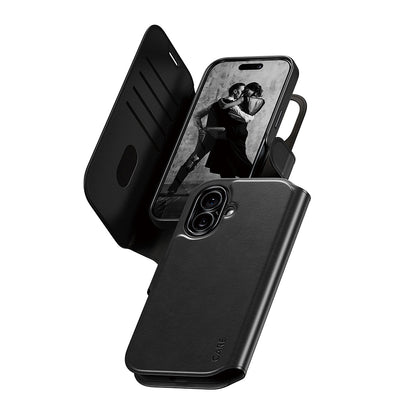 Husa MagSafe pentru Apple iPhone 17, PanzerGlass, Care Feature Tango Two-in-One, Neagra
