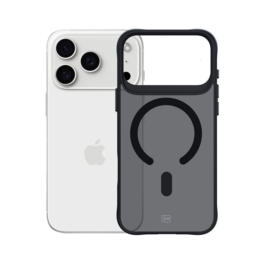 Husa MagSafe pentru Apple iPhone 17 Pro, 3MK, Smoke MagCase, Neagra