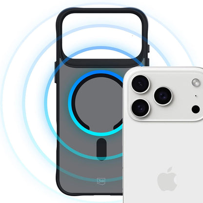 Husa MagSafe pentru Apple iPhone 17 Pro, 3MK, Smoke MagCase, Neagra