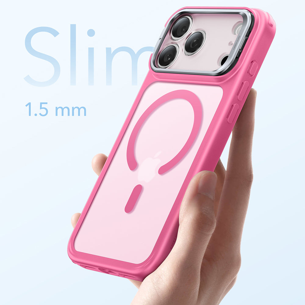 Husa MagSafe pentru Apple iPhone 17 Pro, ESR, Classic Hybrid Kickstand, Roz Satinata