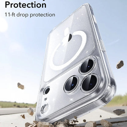 Husa MagSafe pentru Apple iPhone 17 Pro, ESR, Classic Hybrid Shimmer, Transparenta