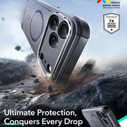 Husa MagSafe pentru Apple iPhone 17 Pro, ESR, Cyber Armor Kickstand, Gri