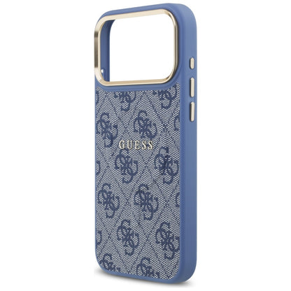Husa MagSafe pentru Apple iPhone 17 Pro, Guess, 4G Classic, Albastra
