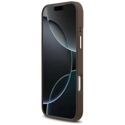 Husa MagSafe pentru Apple iPhone 17 Pro, Guess, 4G Classic, Maro
