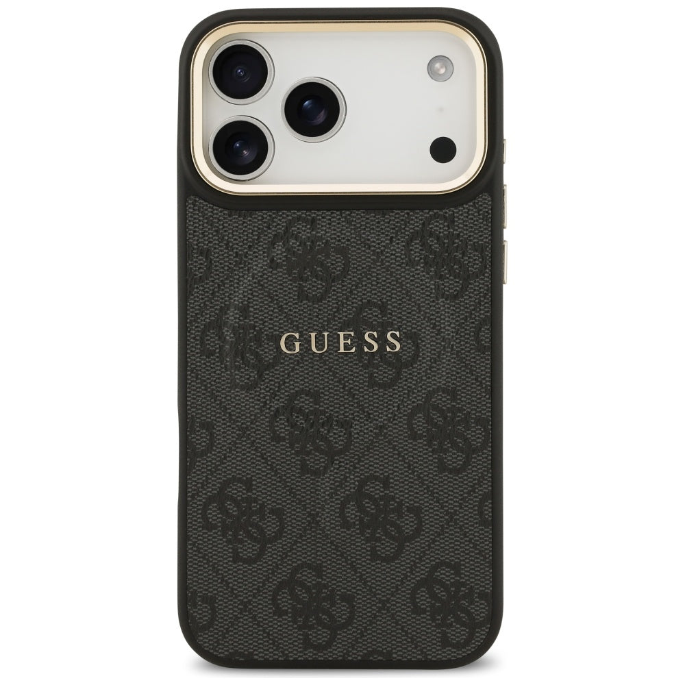 Husa MagSafe pentru Apple iPhone 17 Pro, Guess, 4G Classic, Neagra