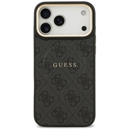 Husa MagSafe pentru Apple iPhone 17 Pro, Guess, 4G Classic, Neagra