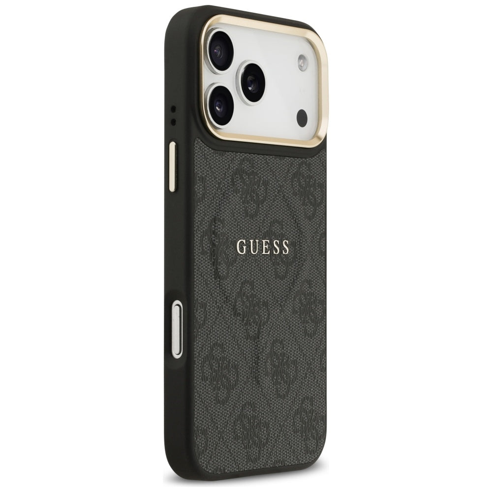Husa MagSafe pentru Apple iPhone 17 Pro, Guess, 4G Classic, Neagra