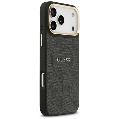 Husa MagSafe pentru Apple iPhone 17 Pro, Guess, 4G Classic, Neagra