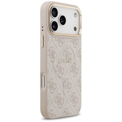 Husa MagSafe pentru Apple iPhone 17 Pro, Guess, 4G Classic, Roz