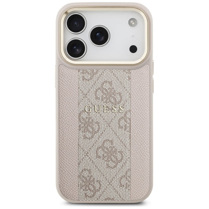 Husa MagSafe pentru Apple iPhone 17 Pro, Guess, 4G Stripe, Roz