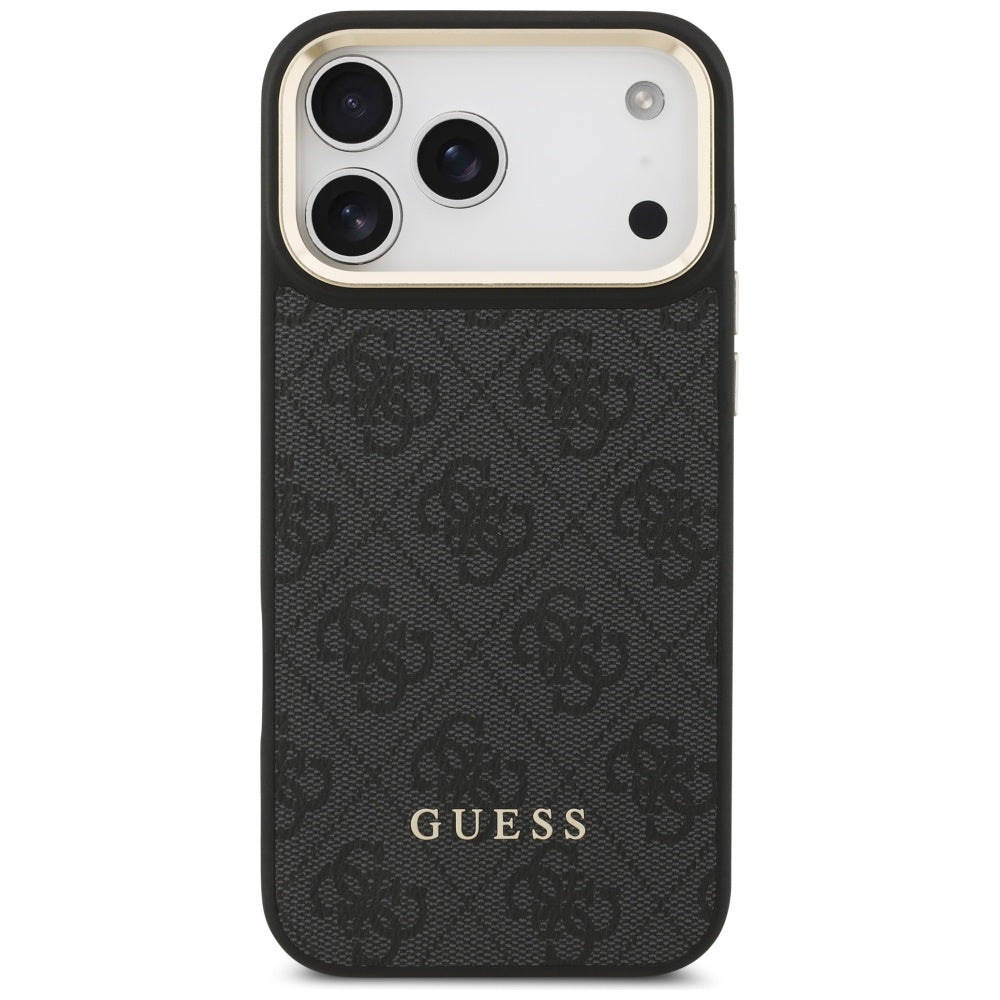 Husa MagSafe pentru Apple iPhone 17 Pro, Guess, Cardslot 4G, Neagra