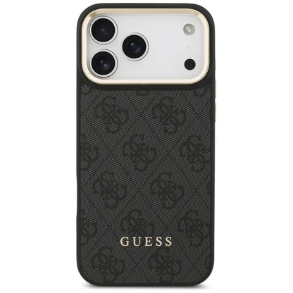 Husa MagSafe pentru Apple iPhone 17 Pro, Guess, Cardslot 4G, Neagra