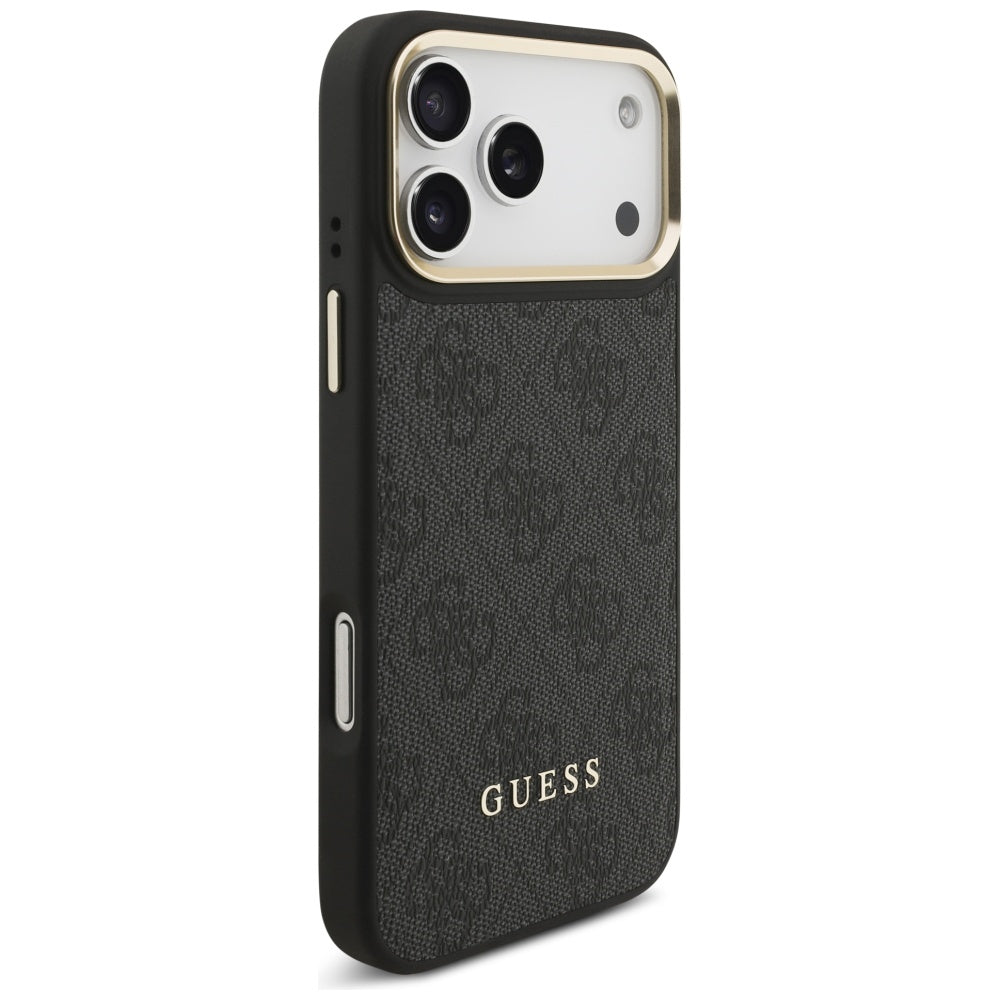 Husa MagSafe pentru Apple iPhone 17 Pro, Guess, Cardslot 4G, Neagra